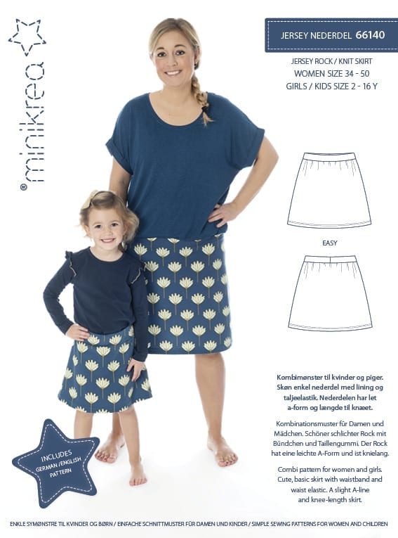 Pattern Jersey Skirt