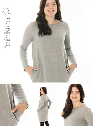 
                  
                    Load image into Gallery viewer, Pattern Sweatshirts Dress Ladies
                  
                