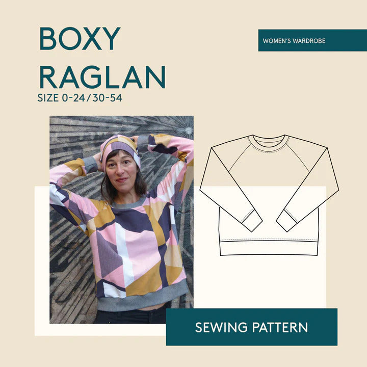 Pattern Boxy Raglan Sweater – Dots 'n' Stripes