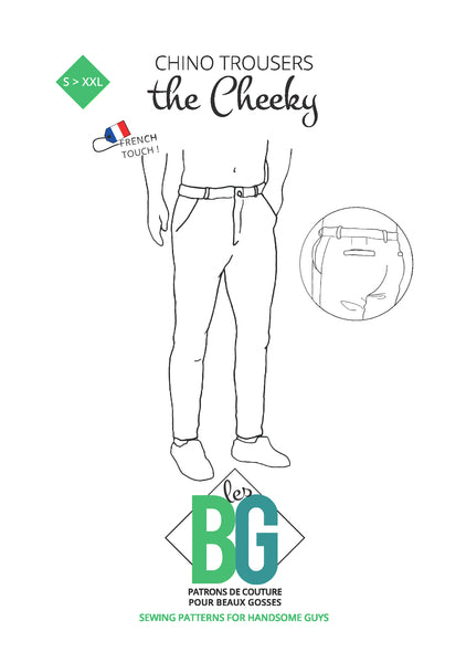 The Cheeky - Chino Trousers - Mens Sewing Pattern - Patrons Les BG The Cheeky - Chino Trousers - Mens Sewing Pattern - Patrons Les BG
